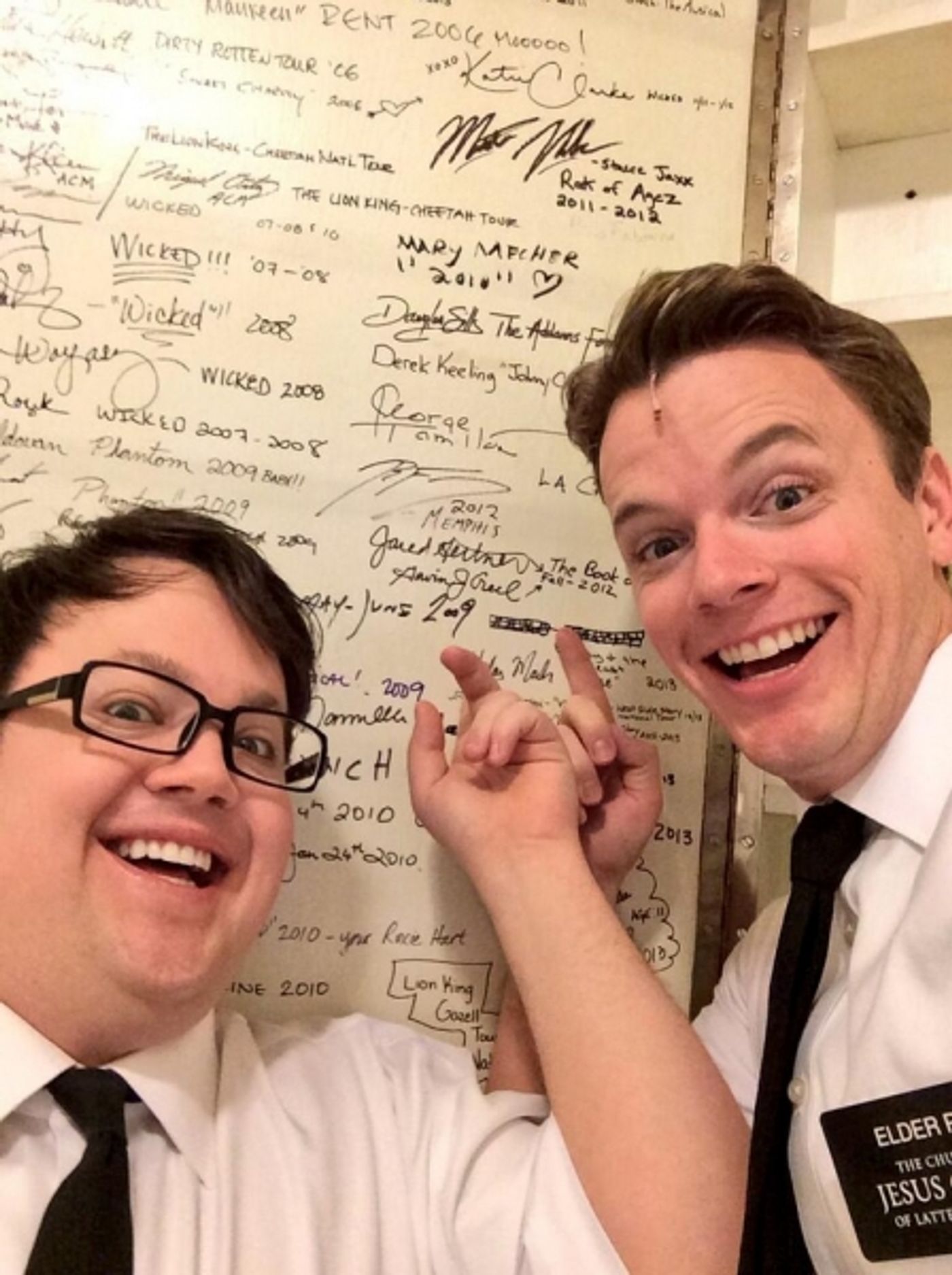 Photo Flash: Saturday Intermission Pics - Jan. 25 - Part 2 - CINDERELLA Says Goodbye to Laura Osnes & Santino Fontana; Plus THE BOOK OF MORMON & More!  Image