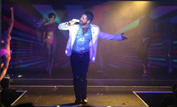 Matt Zarley and dancers perform at Broadway Bares: Winter Burlesque - Calendar Girl a Photo