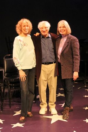 Beth Ertz (Music Director), Sheldon Harnick (Composer) and Maggie Harrer (Director) @ BroadwayWorld Beth Ertz (Music Director), Sheldon Harnick (Composer) and Maggie Harrer (Director) Photo