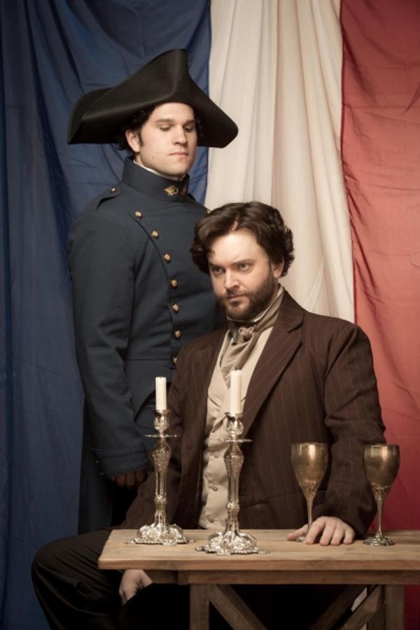 Preston Yates as Javert, Kyle Olsen as Valjean Photo