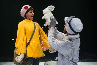 Paige Collins (Rose) and Dan Toot (puppeteer) Photo
