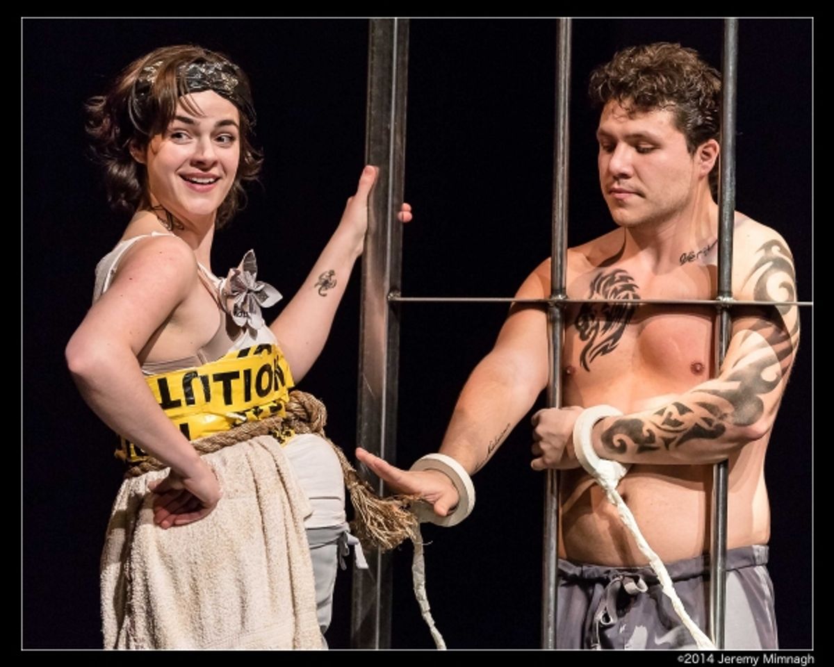 Kaili Kinnon (Lucy Lockit) and Emilio Vieira (Macheath) at 