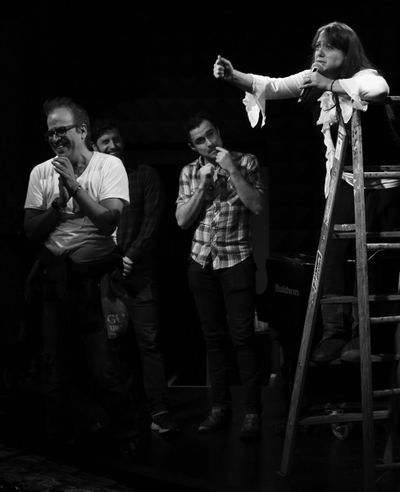 Director Richard Jay-Alexander, Kurt Domoney, Josh Walden and Natalie Toro Photo