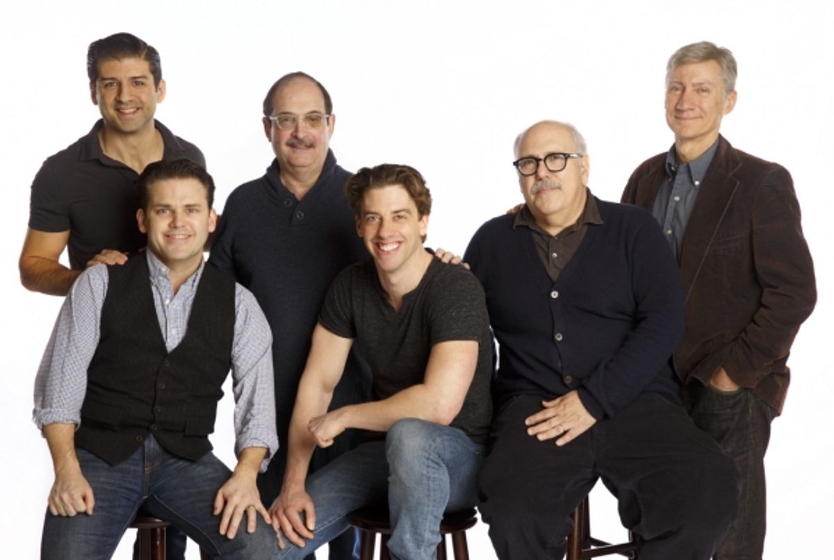 Tony Yazbeck, Robert Creighton, Lewis J. Stadlen, Christian Borle,  Lee Wilkof, David Garrison at 