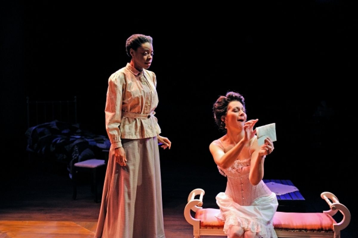 Mia Ellis as Esther and Angela Brazil as Mrs.Van Buren at 