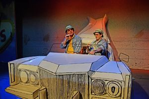 John Chancer (Narrator) and Ed Hughes (Raoul Duke) in Fear and Loathing in Las Vegas. Photo