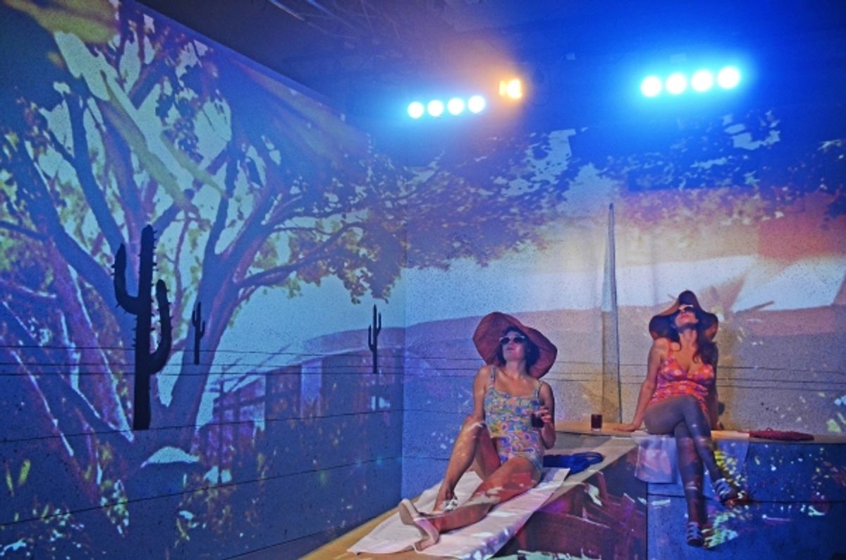 Nina Smith and Libby Northedge in Fear and Loathing in Las Vegas. Photo by Nobby Clarke. at 