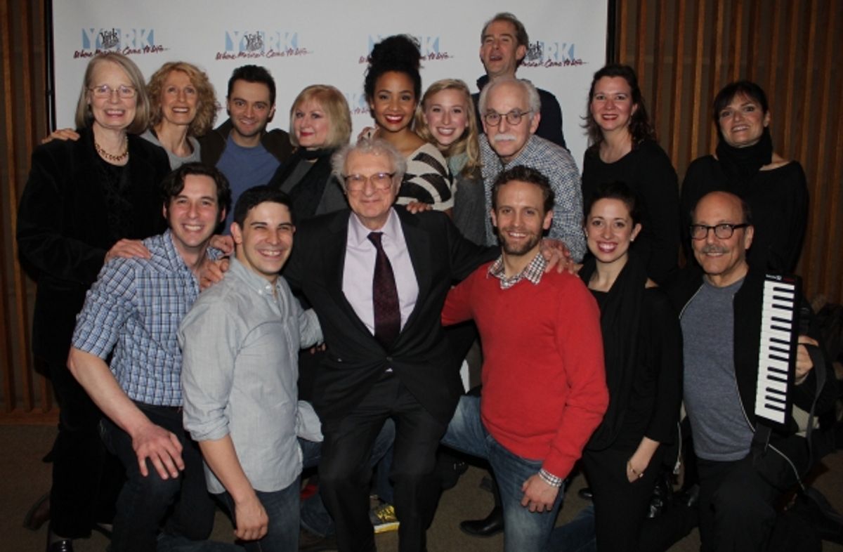 Sheldon Harnick and the cast at 