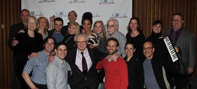 Sheldon Harnick, James Morgan, Andrew Levine and the cast Photo