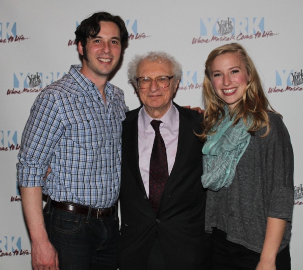 Bray Wilkins, Sheldon Harnick and Katherine Henly at 