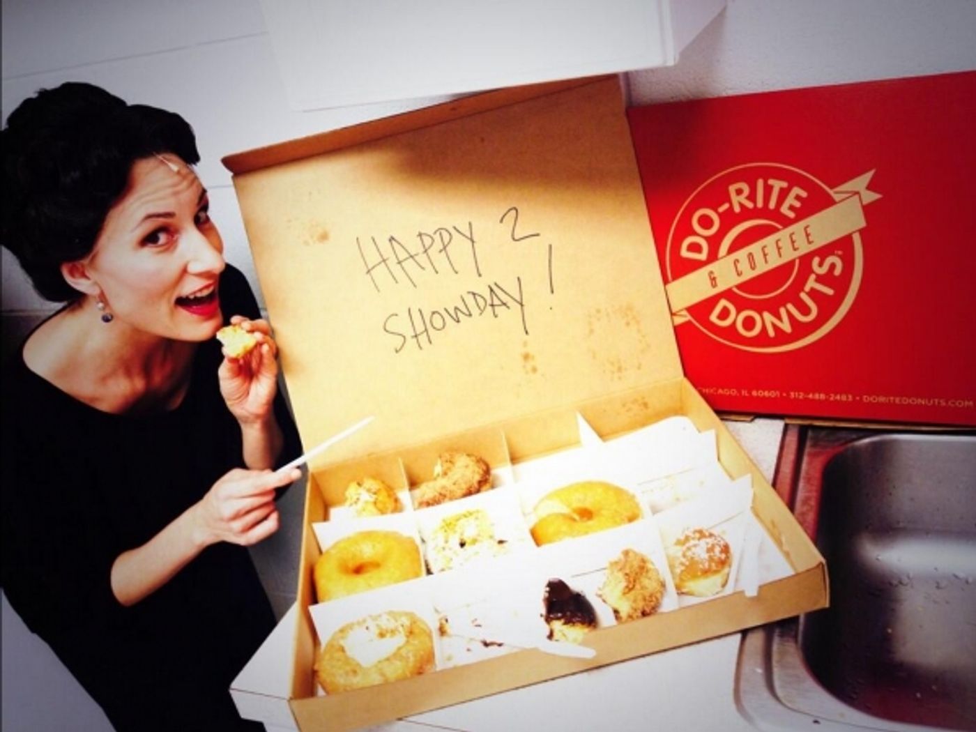 Photo Flash: Saturday Intermission Pics, Feb 1 - Broadway's 'Manly Mormons' Prep for Super Bowl Sunday; Plus MATILDA, KINKY BOOTS & More! Photo Flash: Saturday Intermission Pics, Feb 1 - Broadway's 'Manly Mormons' Prep for Super Bowl Sunday; Plus MATILDA, KINKY BOOTS & More! Image