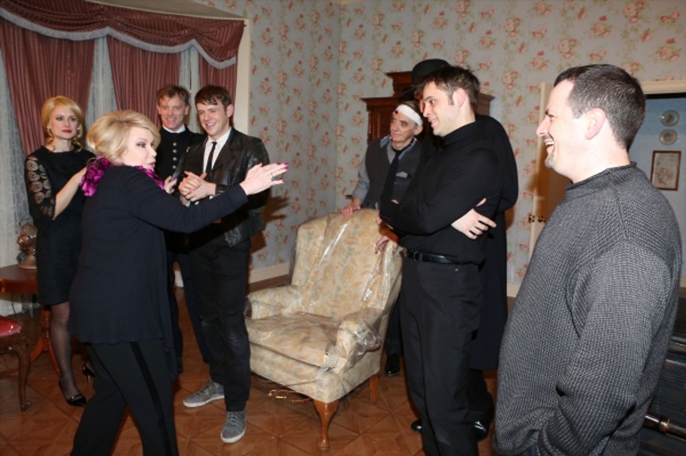 Exclusive Photo Coverage: Joan Rivers Visits Cast of Red Bull Theater's LOOT Image
