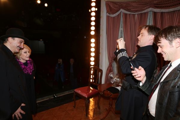 Joan Rivers visits Rocco Sisto, Eric Martin Brown and Nick Westrate Photo