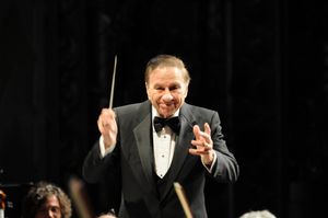 Academy Award winning composer Richard Sherman leading the LA Lawyers Phil in a medle Photo