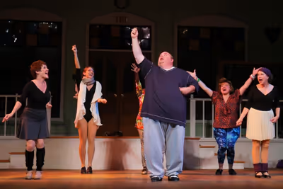 Suzanne Green as ''Vera,'' Claire Fallon as ''Andy,'' Johnathan Reed as ''Geoffery,'' Photo