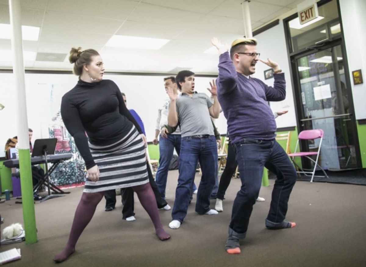 Neala Barron (Lisa), Nick Shoda (Minister), and Johnny Kyle Cook at 