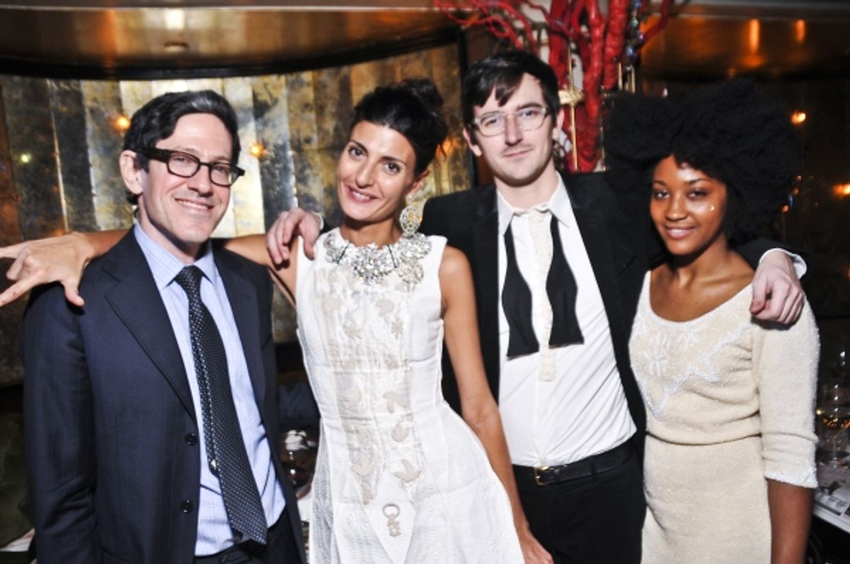 Randy Weiner, Giovanna Battaglia, and guests at Queen of the Night at 