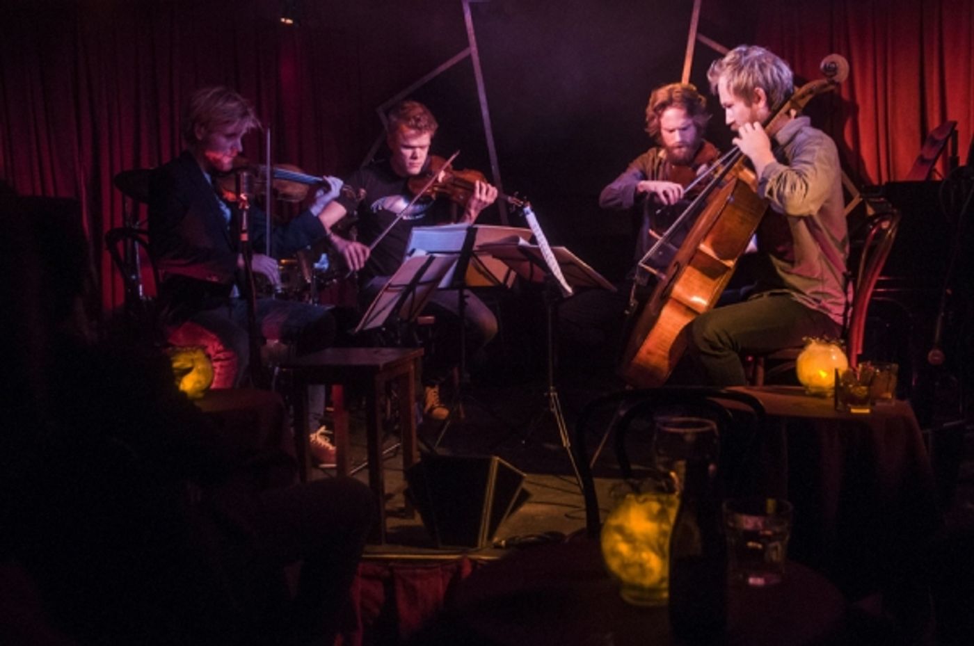 Photo Flash: Danish String Quartet Gives Pop-Up Performance at Manderley Bar Photo Flash: Danish String Quartet Gives Pop-Up Performance at Manderley Bar Image