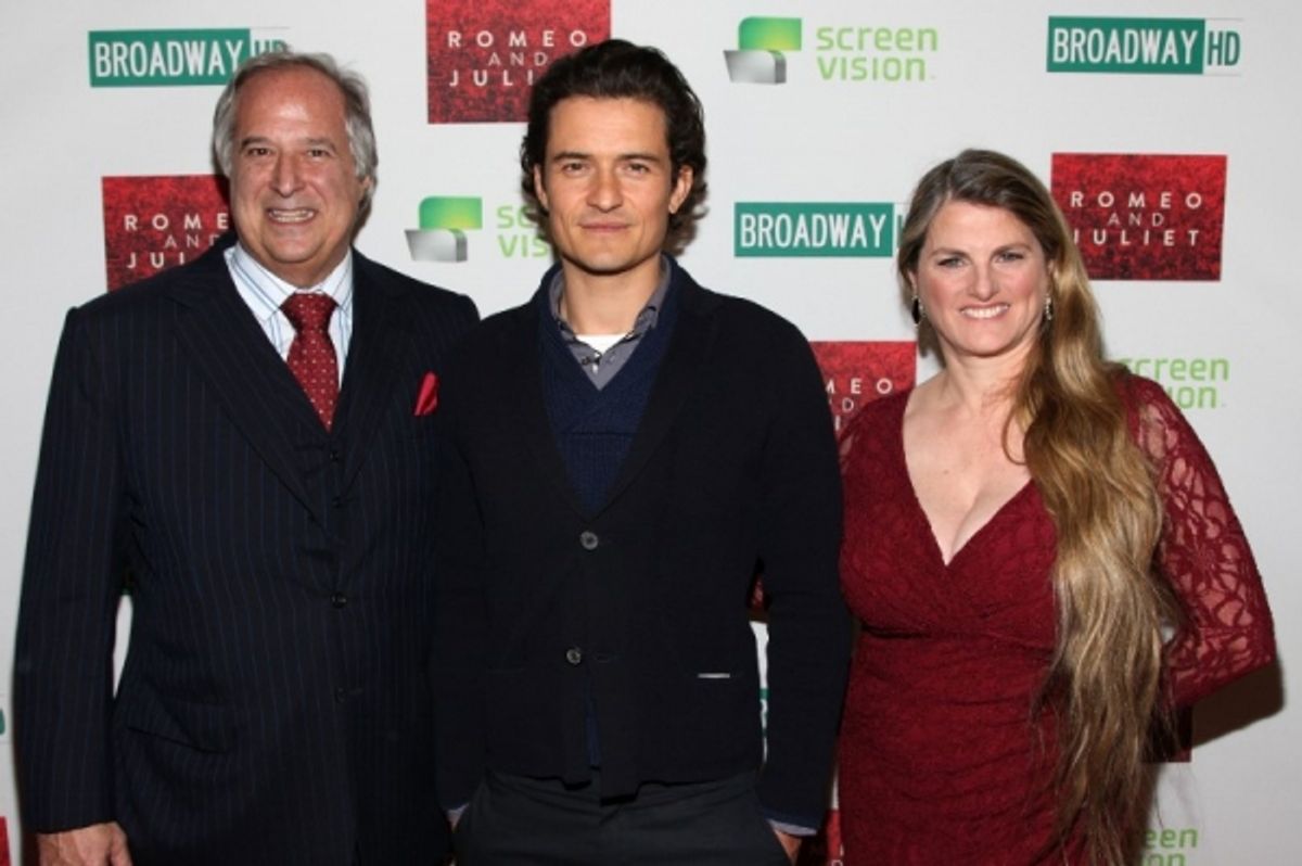 Stewart F. Lane, Orlando Bloom, Bonnie Comley at 