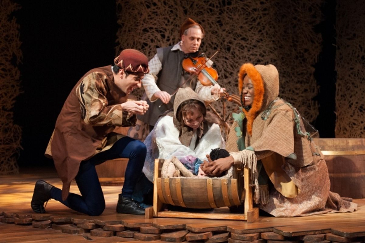 Jason Glass (King), Anthony Hyatt (Fiddler), Kathryn Kelly (Mess), and Katherine Turner (Miller''s Daughter) at 
