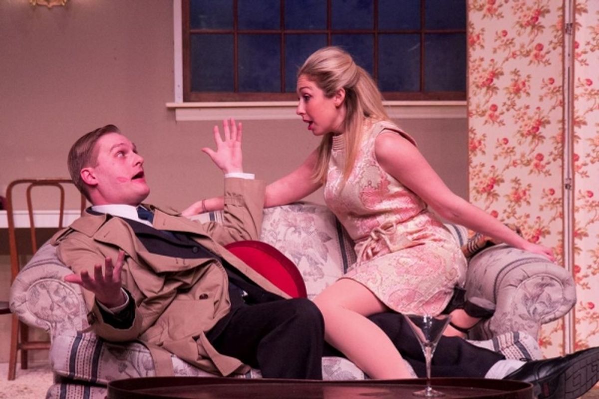 Daniel Willey as Paul Bratter and Jessica Alex as Corie Bratter at 