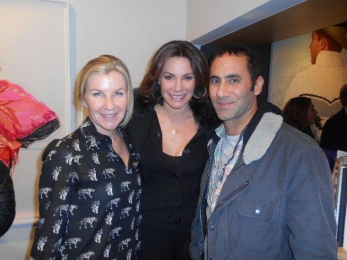 Artist Julia Greffenius, Countess LuAnn de Lesseps, artist Darius Yektai at 