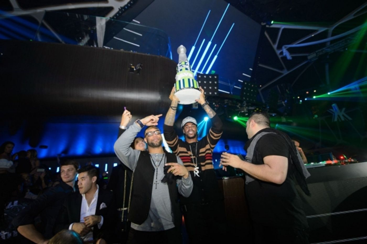 Photo Flash: Seattle Seahawks Celebrate at Hakkasan Nightclub and Jason Statham Parties with Calvin Harris - Friday, Feb. 7  Image