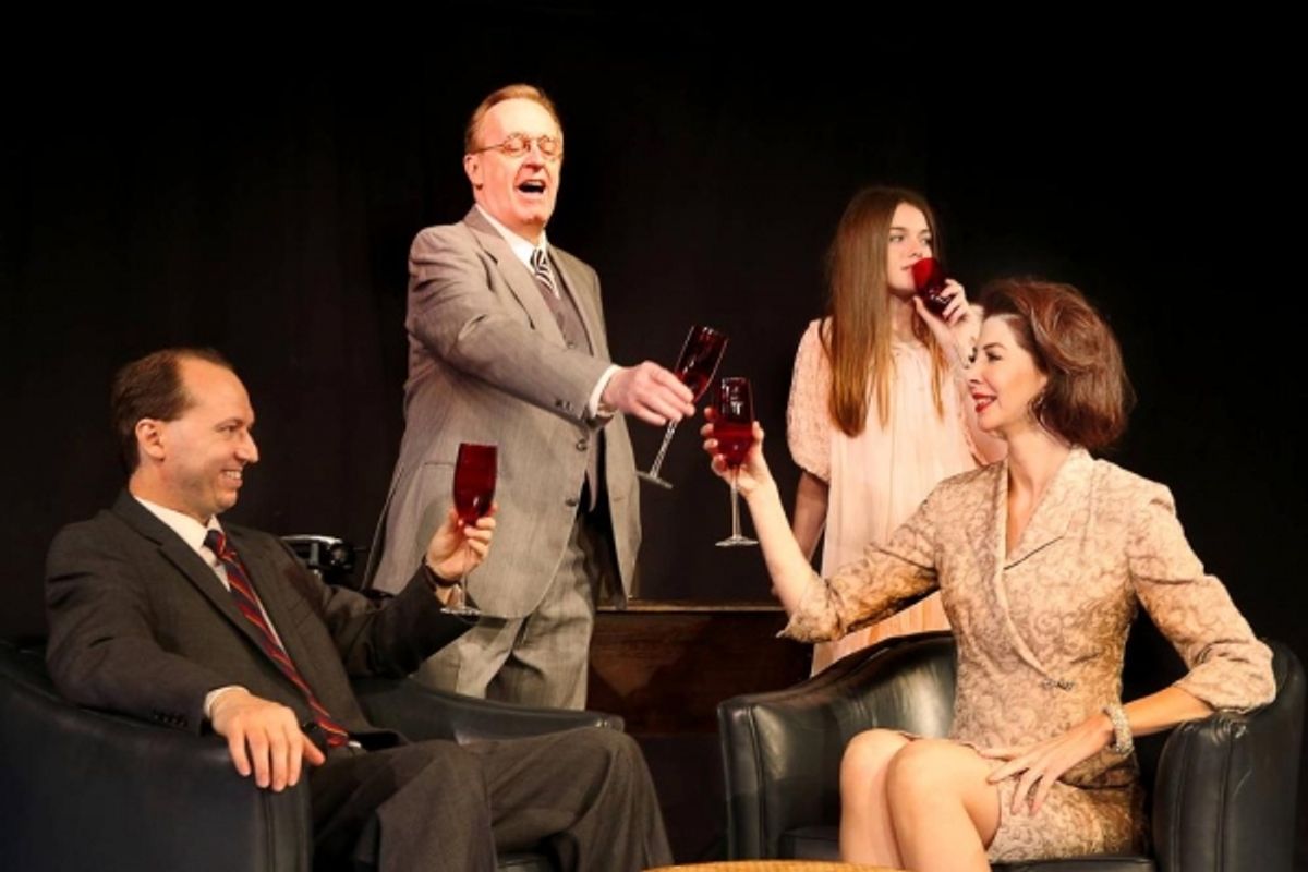 Stewart Alsop (Reid Self), Joseph Alsop (John Kaiser), Abigail (Emma Yarrow), and Susan Mary (Mykle McCoslin) at 