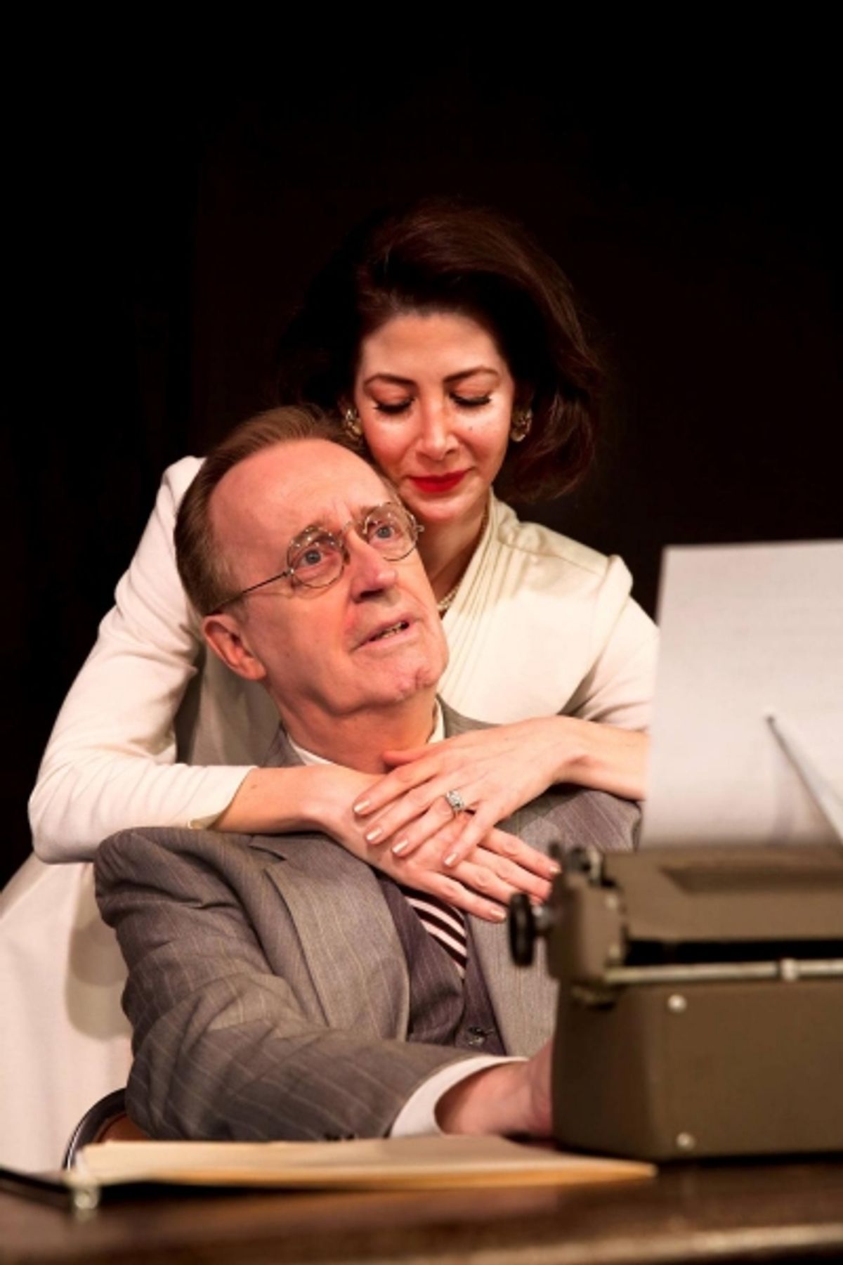 Susan Mary (Mykle McCoslin) comforts Joseph (John Kaiser) at 