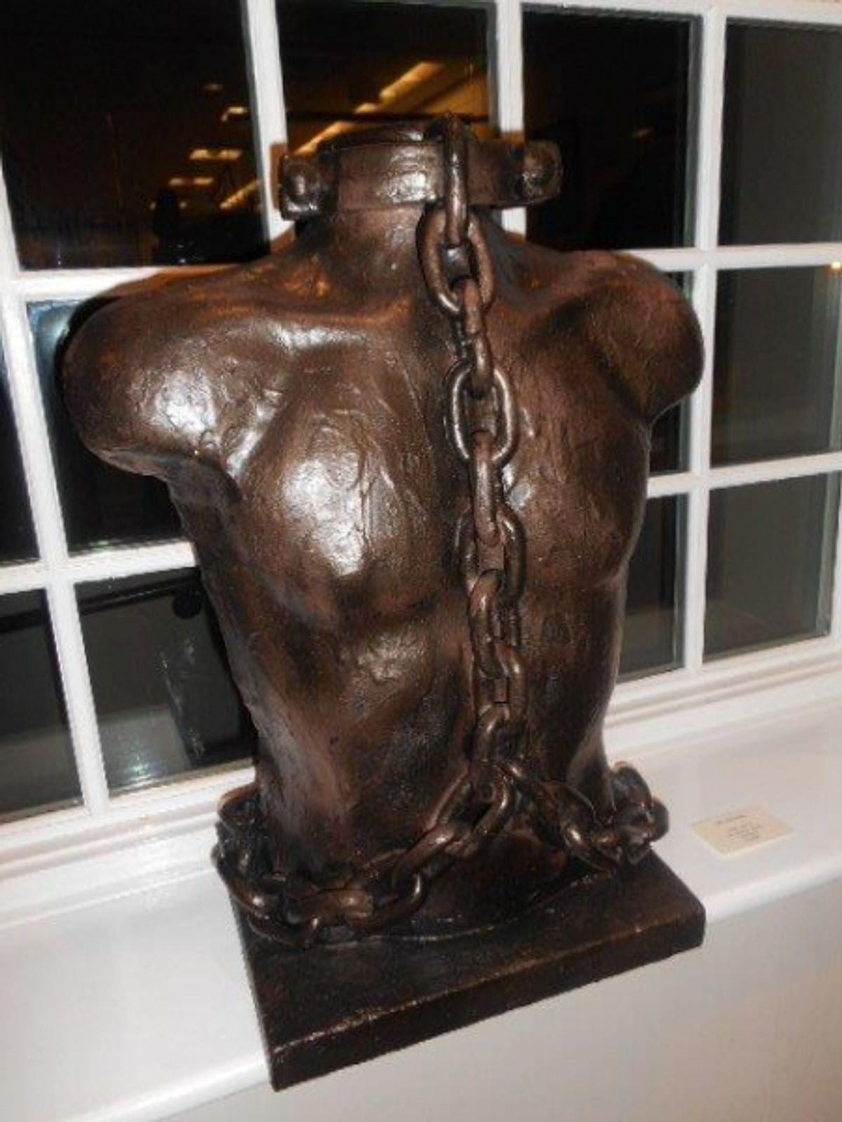 Sculpture by Tina Andrews at Look Back - Black History Month Double Celebration at Southampton Cultural Center Curated by Tina Andrews