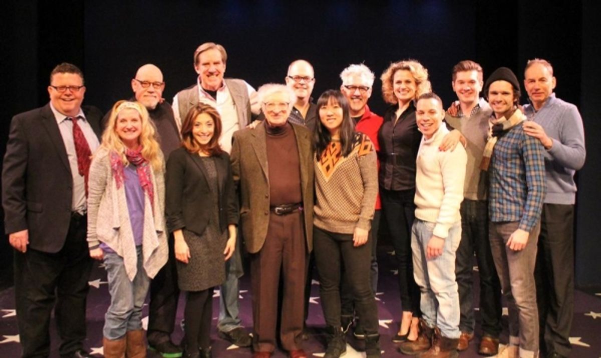 James Morgan (York Producing Artistic Director), Megan Lawrence, Conrad John Schuck, Christina Bianco, Nick Wyman, Sheldon Harnick (composer), Brad Oscar, Amanda Morton (music director), David Glenn Armstrong (director), Cady Huffman, Robin de JesÃ'Âºs, D at 