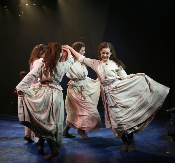 Emily Skeggs, Terry Donnelly (facing backwards); Pearl Rhein and Jessica Grove. Photo