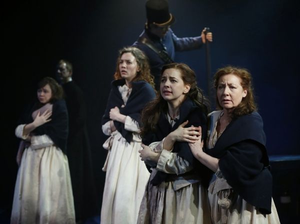 Emily Skeggs, Sean Gormley (background), Pearl Rhein, Patrick Cummings (background),  Photo