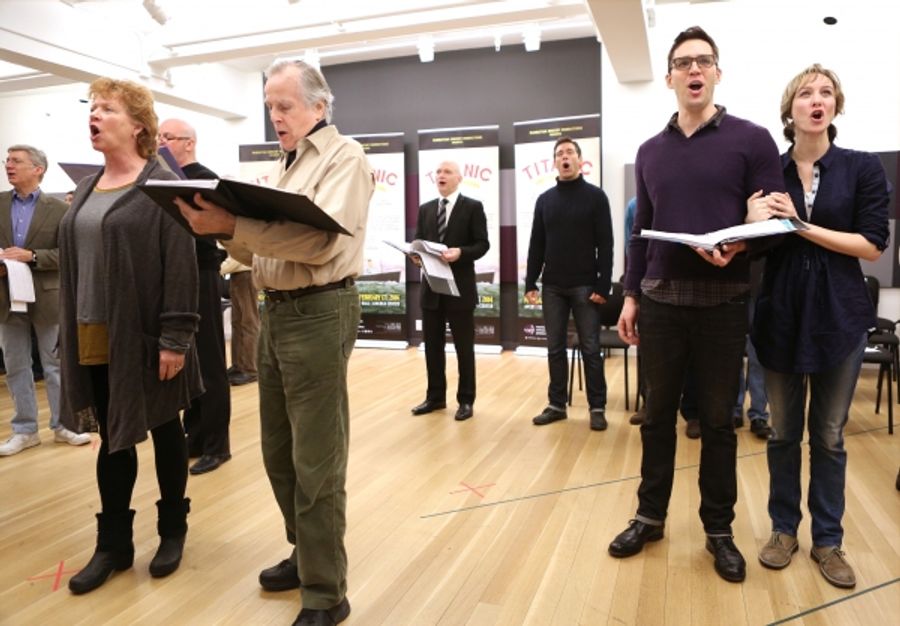 Photo Coverage: Sail On! In Rehearsal with Brian d'Arcy James, Jill Paice & the Cast of TITANIC Image