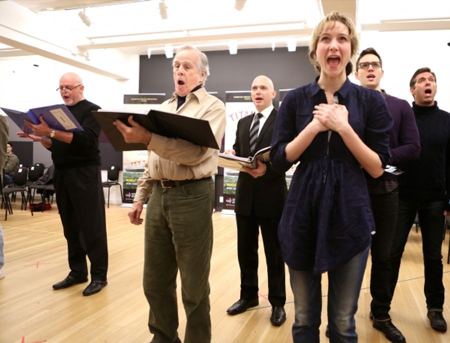 Photo Coverage: Sail On! In Rehearsal with Brian d'Arcy James, Jill Paice & the Cast of TITANIC Image
