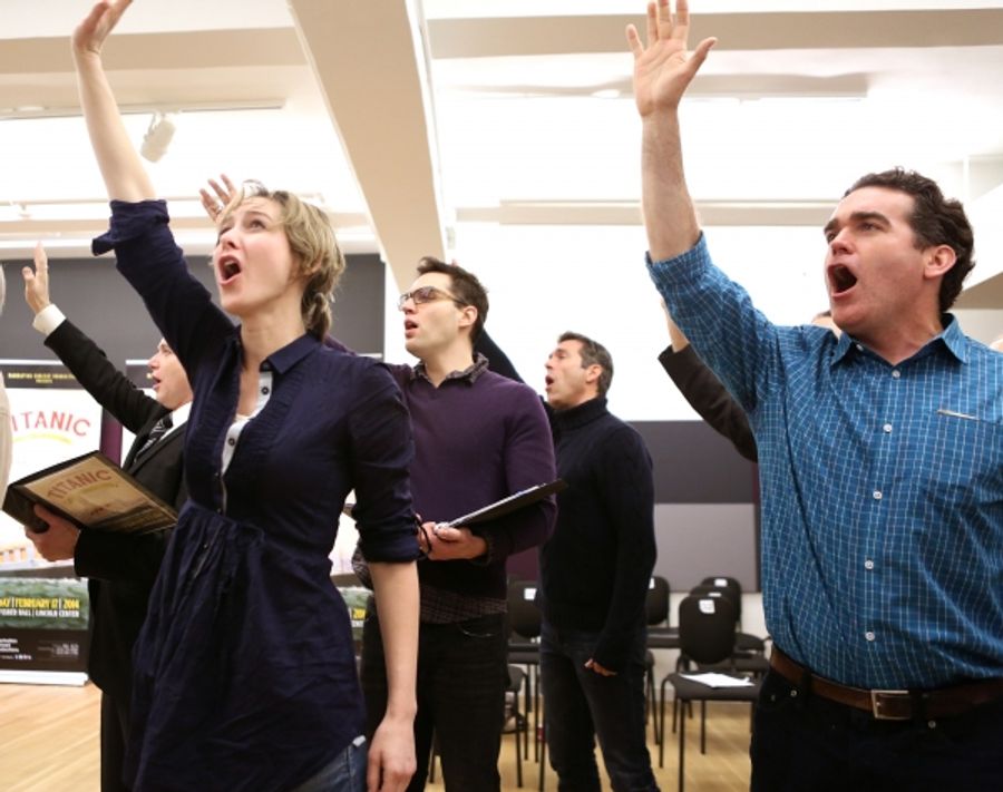 Photo Coverage: Sail On! In Rehearsal with Brian d'Arcy James, Jill Paice & the Cast of TITANIC Image