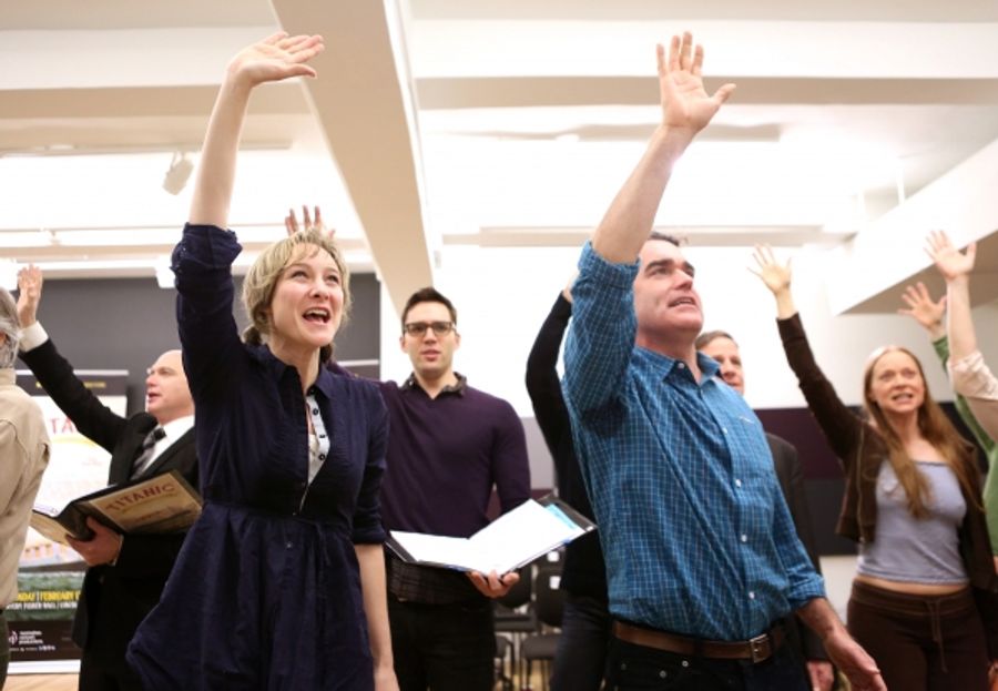 Photo Coverage: Sail On! In Rehearsal with Brian d'Arcy James, Jill Paice & the Cast of TITANIC Image