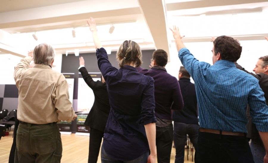 Photo Coverage: Sail On! In Rehearsal with Brian d'Arcy James, Jill Paice & the Cast of TITANIC Image