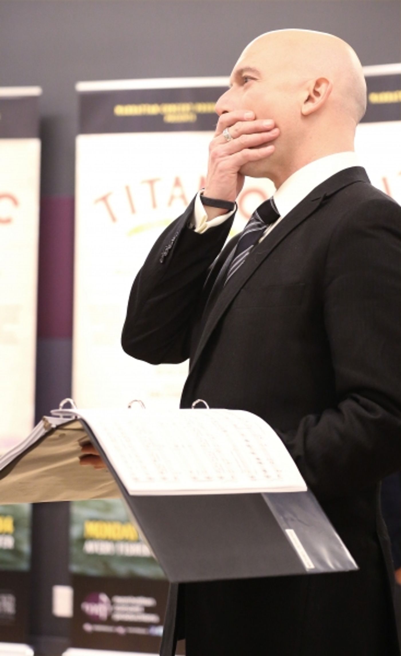 Photo Coverage: Sail On! In Rehearsal with Brian d'Arcy James, Jill Paice & the Cast of TITANIC  Image