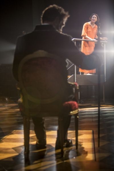 Billy Campbell as Leontes and Natacha Roi as Hermione Photo