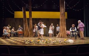 (center) A.Z. Kelsey as Florizel and Maya Kazan as Perdita with the cast of William Shakespeare''s The Winter''s Tale @ BroadwayWorld (center) A.Z. Kelsey as Florizel and Maya Kazan as Perdita with the cast of William S Photo
