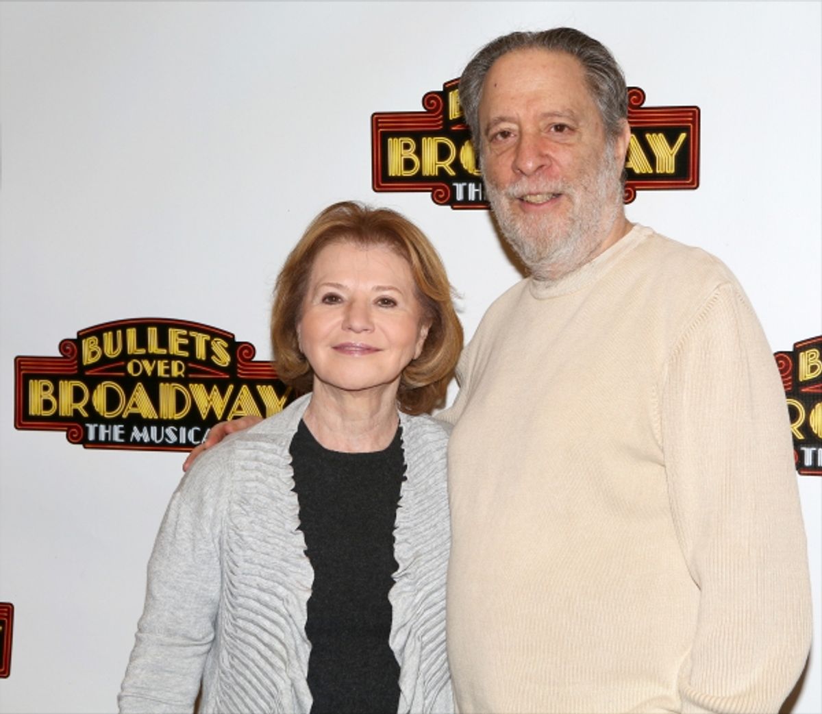 Producer Letty Aronson and Producer Julian Schlossberg  attend the Meet & Greet the cast of ''Bullets Over Broadway''  on February 13, 2014 at the New 42nd Street Studios in New York City. at 