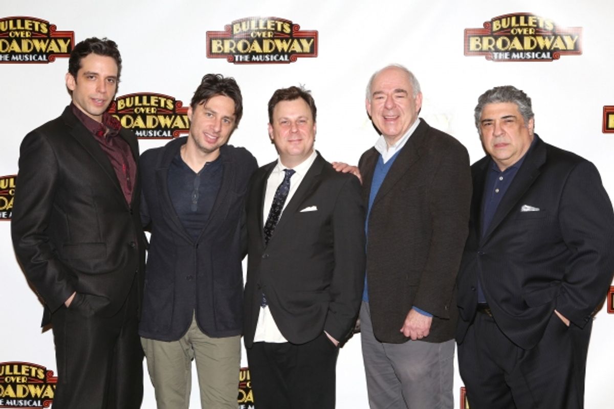 Nick Cordero, Zach Braff, Brooks Ashmanskas, Lenny Wolpe and Vincent Pastore at 