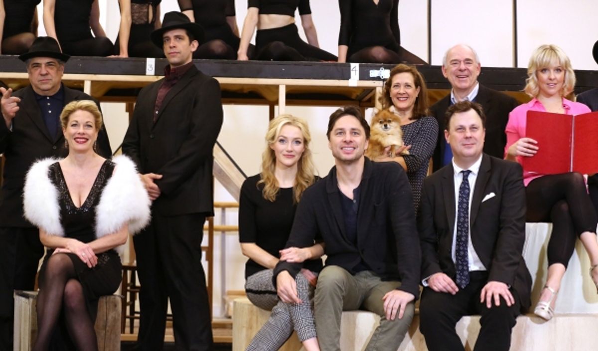 Vincent Pastore, Marin Mazzie, Nick Cordero, Betsy Wolfe, Zach Braff, Karen Ziemba, Brooks Ashmanskas, Lenny Wolpe and Helene Yorke   at 