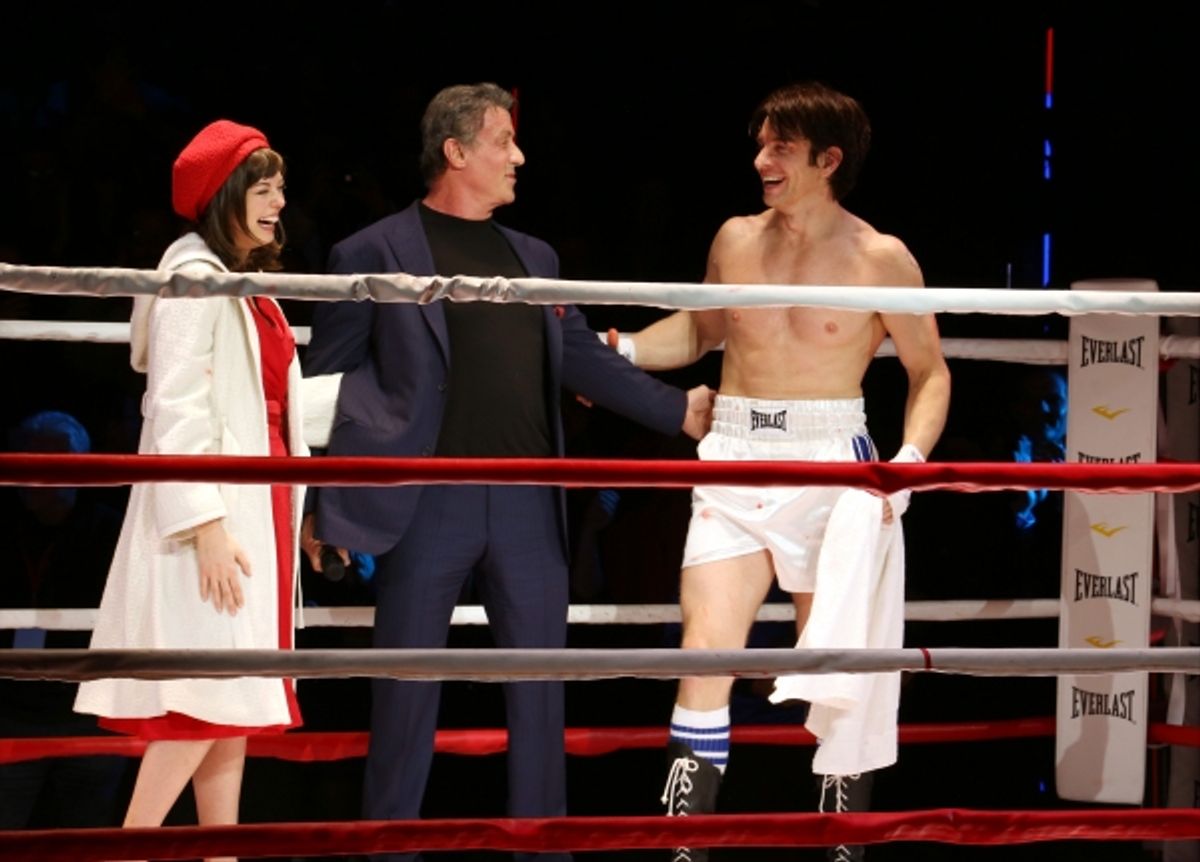 Sylvester Stallone gets back in the ring with Margo Seibert and Andy Karl at 