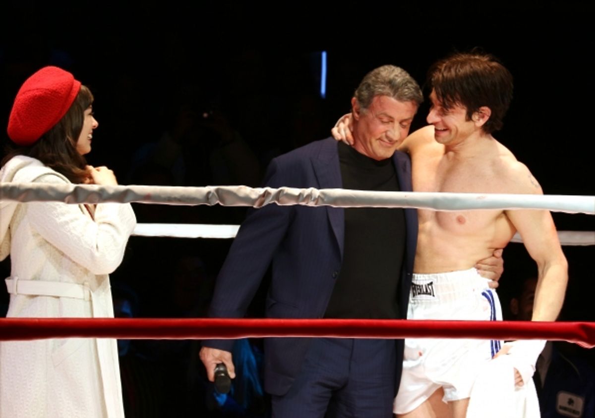 Sylvester Stallone gets back in the ring with Margo Seibert and Andy Karl at 