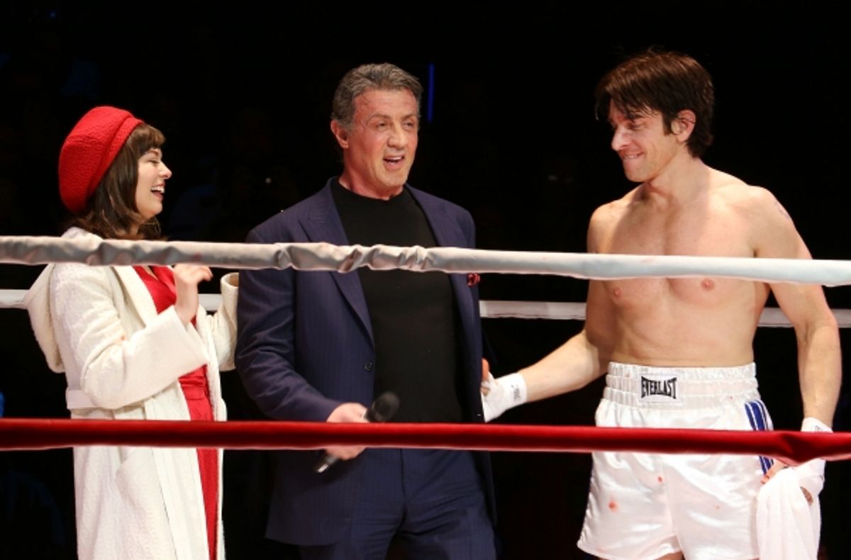 Sylvester Stallone gets back in the ring with Margo Seibert and Andy Karl at 