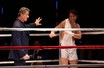 Sylvester Stallone gets back in the ring with Andy Karl Photo