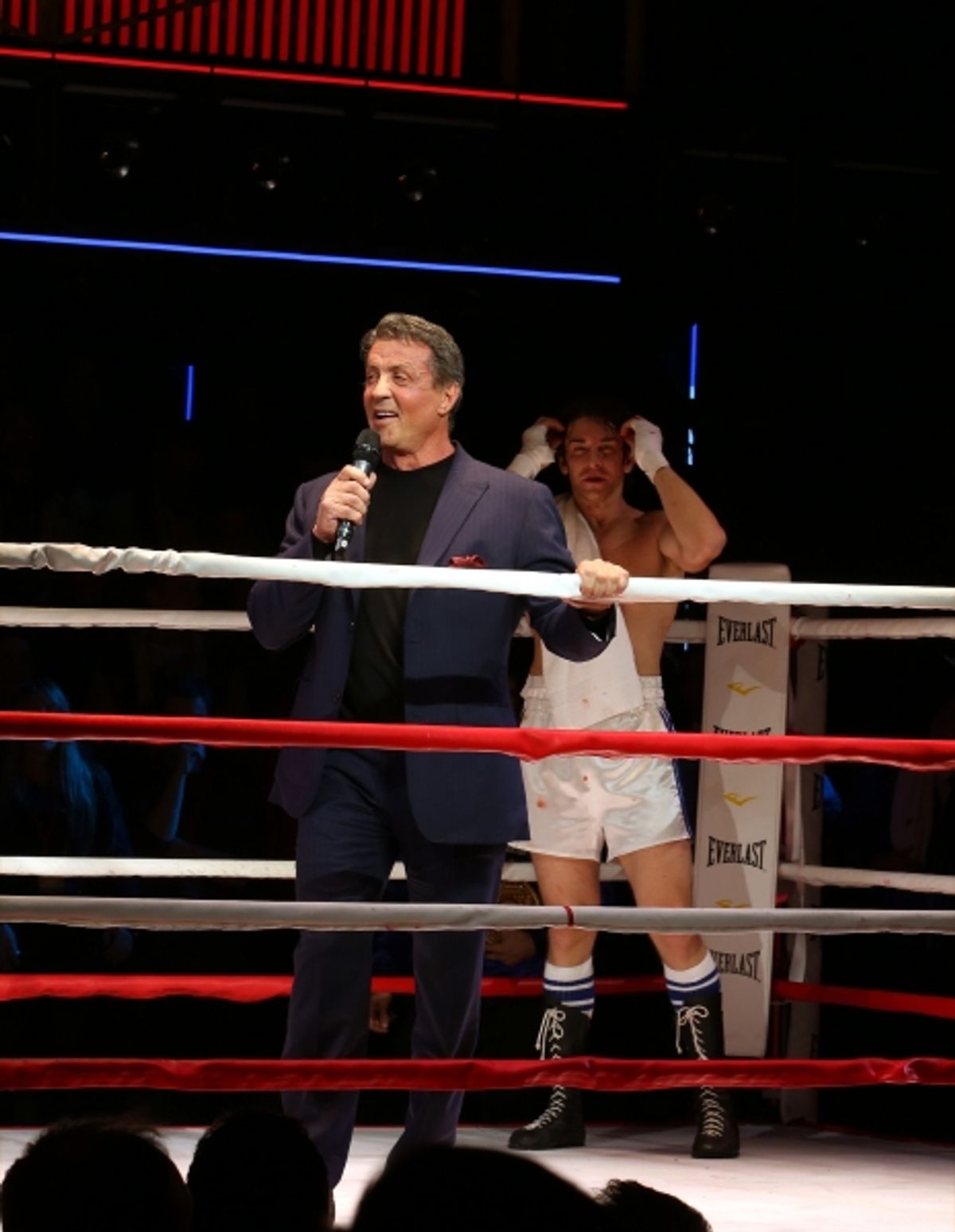 Sylvester Stallone gets back in the ring with Andy Karl  at 