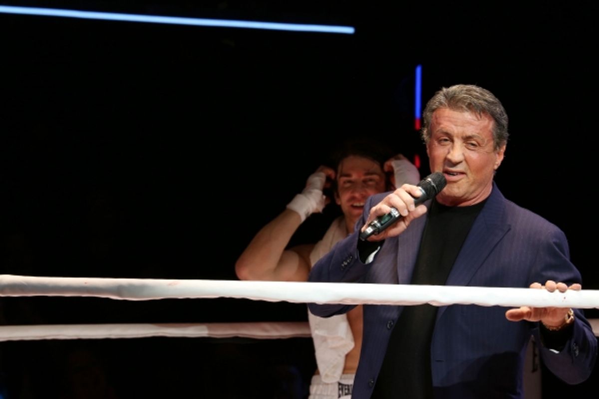 Sylvester Stallone gets back in the ring with Andy Karl  at 